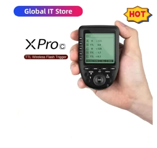 Godox XPro-C ÷ Ʈ ۽ű, ĳ DSLR ī޶, E-TTL II 2.4G  X ý HSS LCD ũ